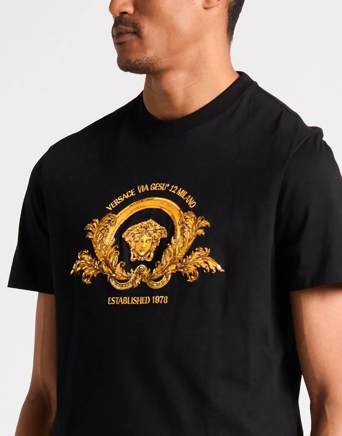 Футболка с принтом Versace Black — фото 4