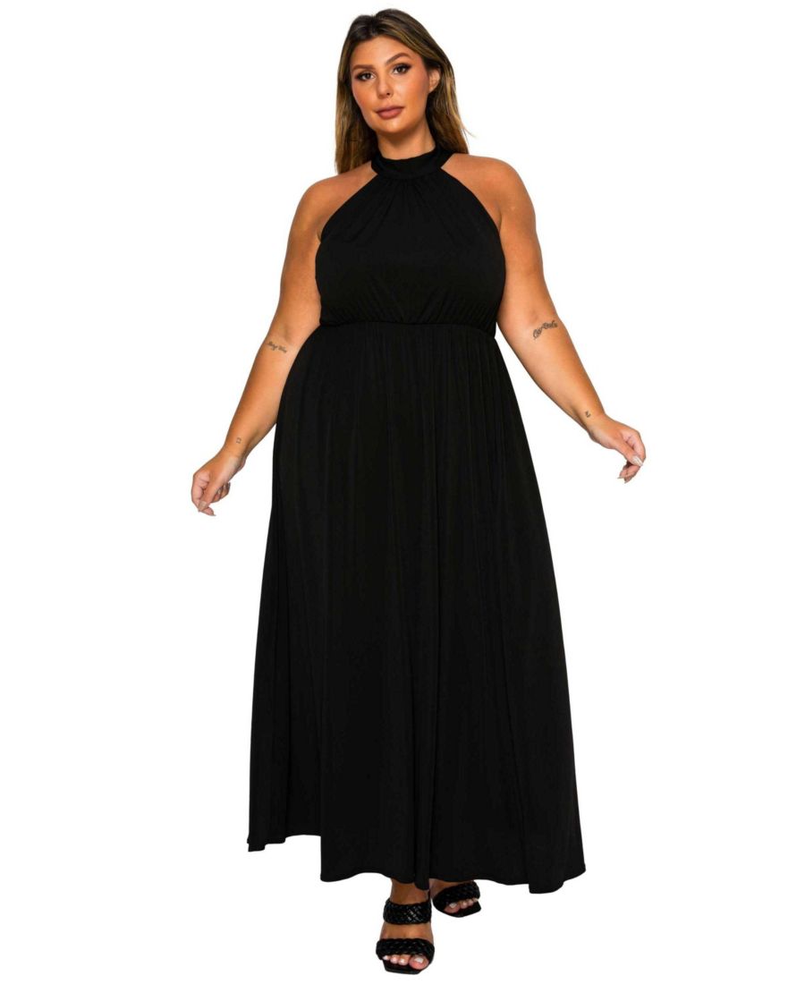 

Платье Cassia с завязками на шее больших размеров L I V D, Black