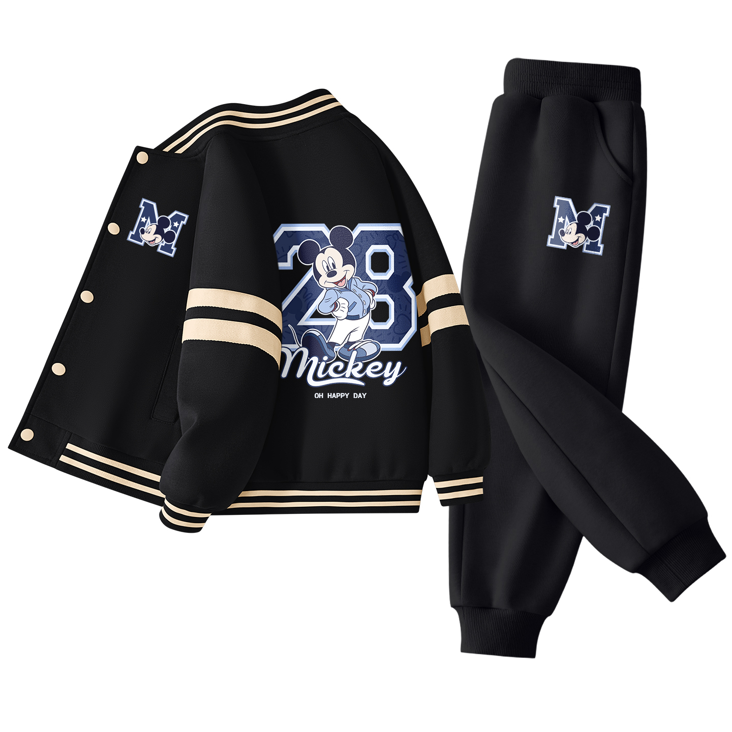 

Детская повседневная спортивная одежда Disney, черный