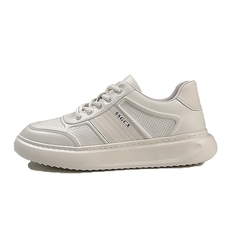 

Покрытие высоты, увеличивающее износостойкость, легкие, нескользящие, низкие повседневные туфли для мужчин SENJIALUO, White