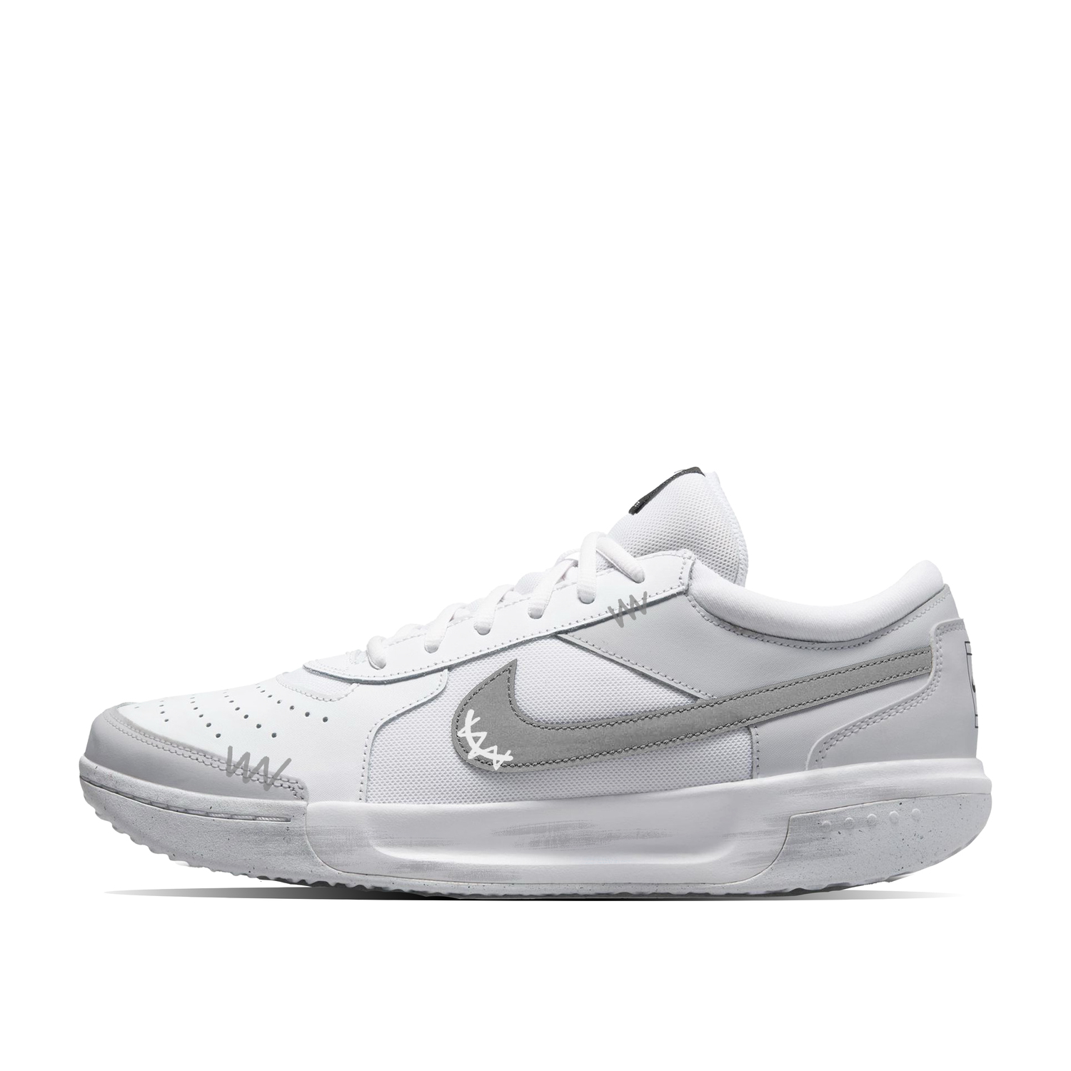 

Court Lite 3 Resilient Trail дышащие быстросохнущие низкие теннисные кроссовки unisex Nike, серо-белый