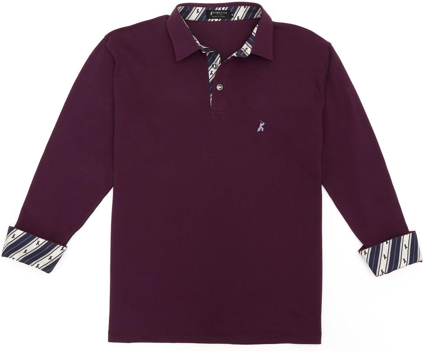 

Футболка-поло Fortuna Tokyo 16. Самурай, мужская, с длинным рукавом, винно-красный