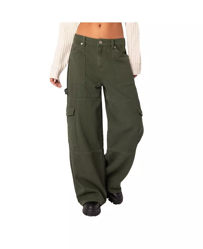 

Женские грузовые брюки Ember Mid Rise Edikted, зеленый