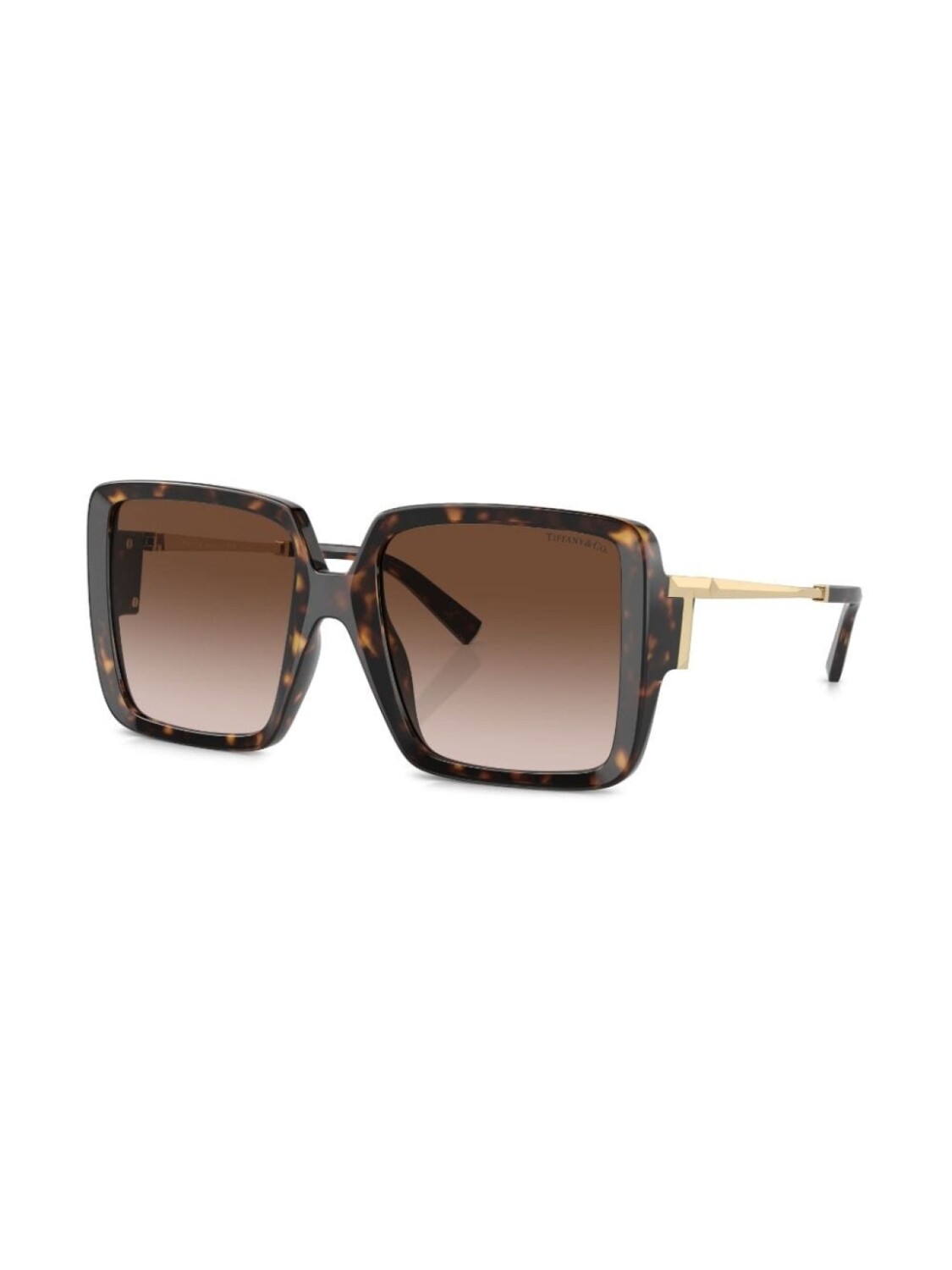 Tiffany & Co Eyewear солнцезащитные очки в квадратной оправе, зеленый — фото 2