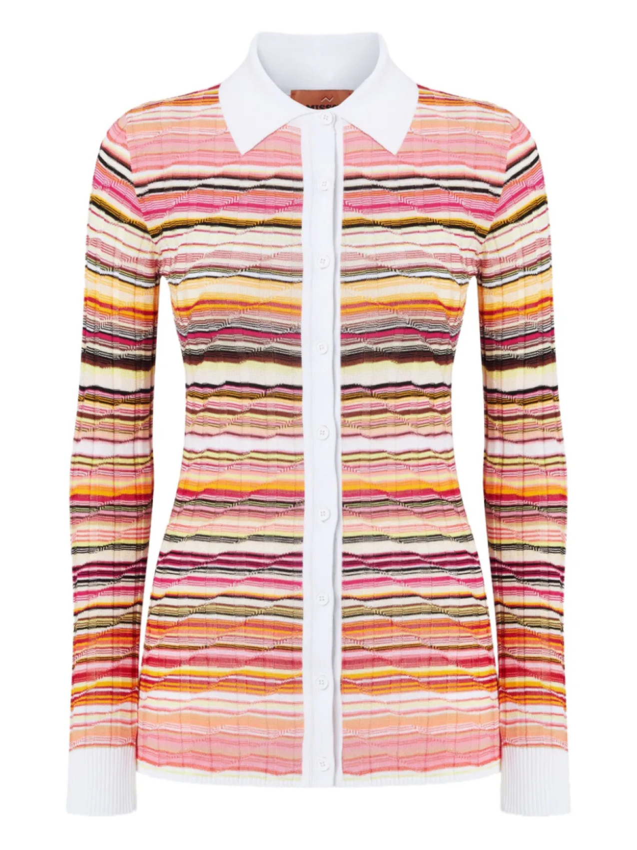 

Полосатая трикотажная рубашка Missoni, розовый