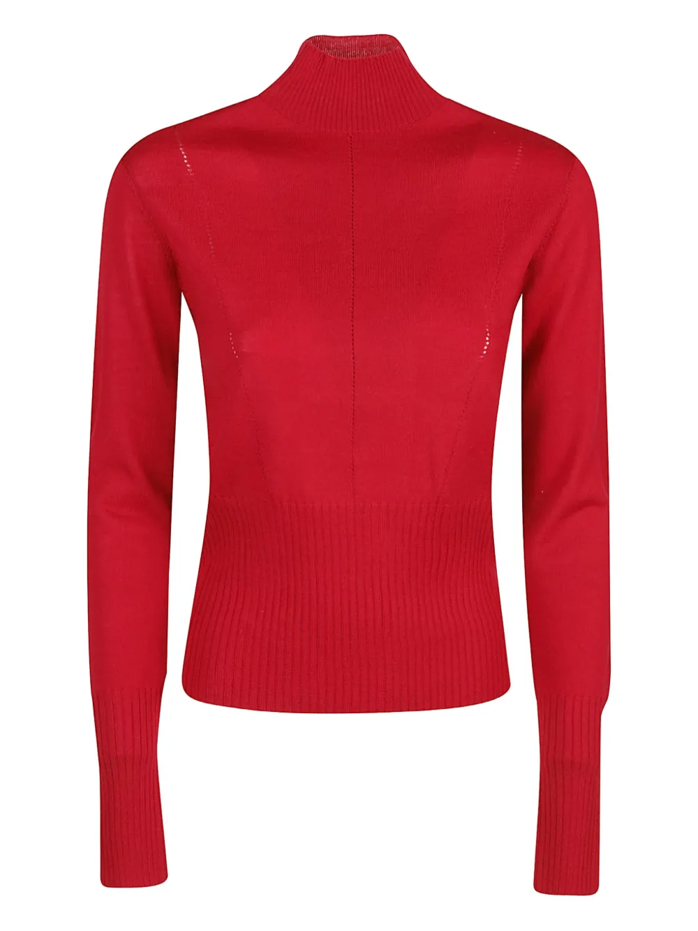 

Рифленый свитер с высоким воротником Patrizia Pepe, красный