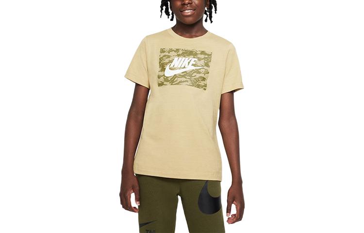 Детская футболка средней ценовой категории Nike, wheat grass зеленый — фото 3