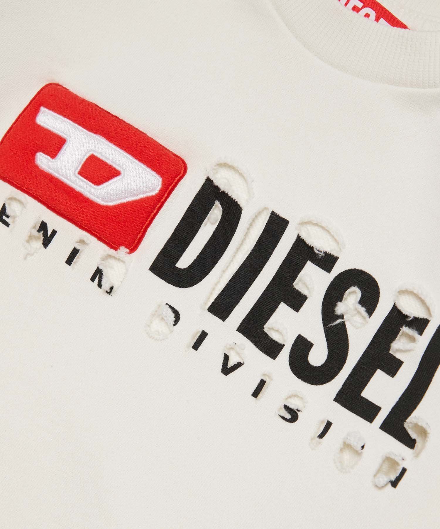 Детская и подростковая толстовка с логотипом бренда DIESEL, White — фото 2