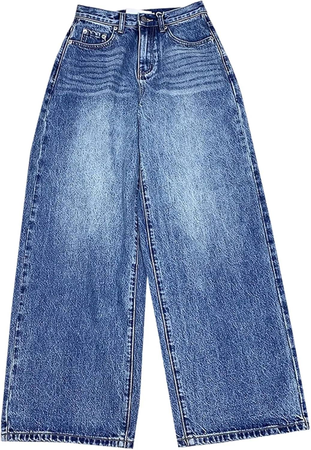 

Женские джинсы с широкими штанинами Mid Waisted Straight Leg