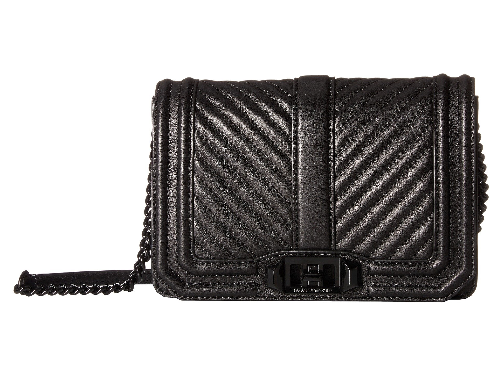 

Сумка кросс-боди Rebecca Minkoff Chevron Quilted Small Love Crossbody, черный