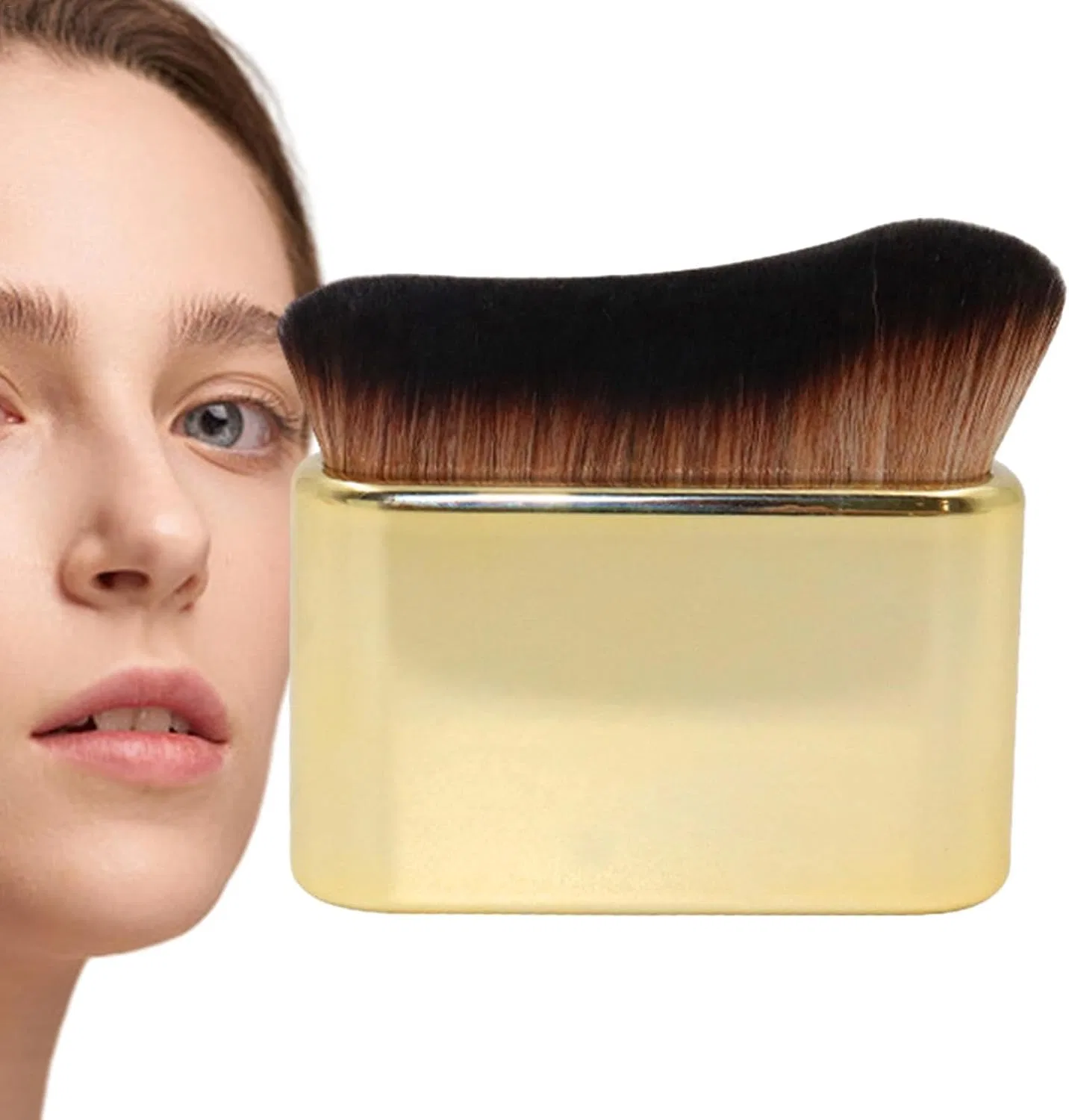 Кисть для лица Siren Brush, высокая плотность, золотая Generic