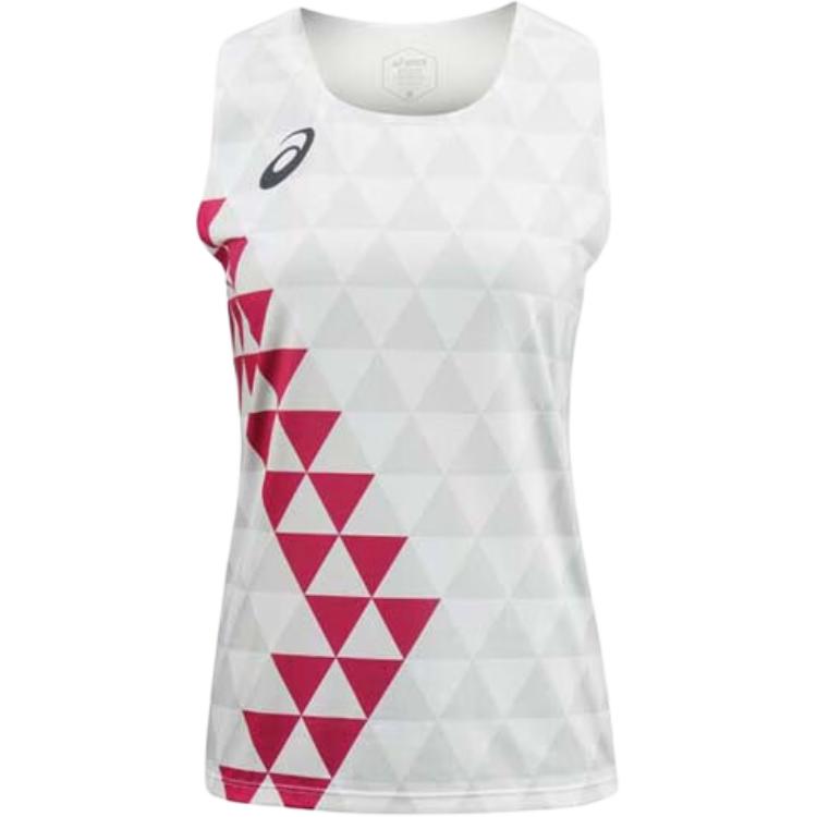 

Футболка-майка Asics женская бело-красная