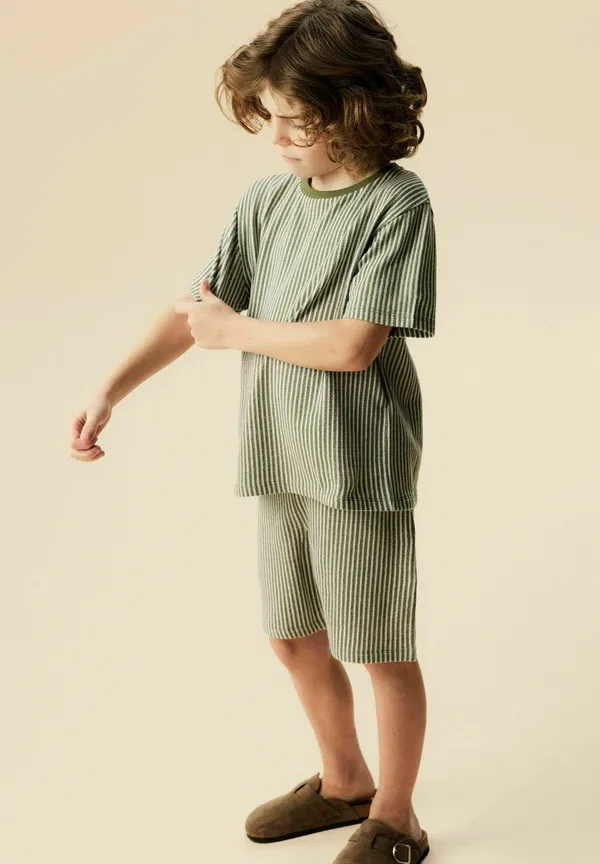 Штаны спортивные Organic cotton tracksuit bottoms Name It, оливковый