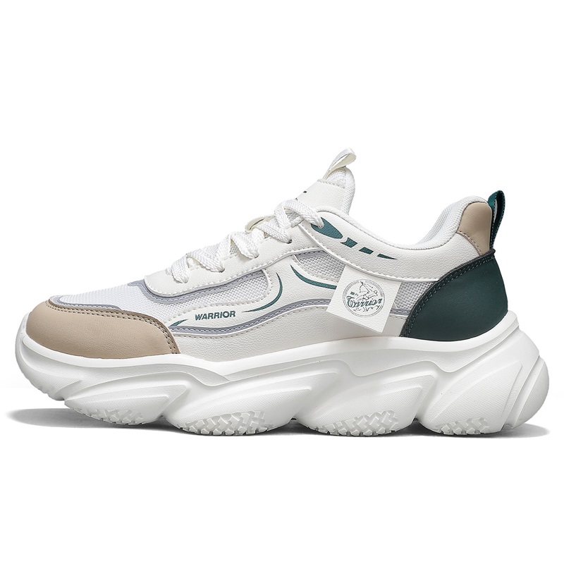 

Кроссовки мужские низкие Chunky с амортизацией и износостойкие WARRIOR, бежевый зеленый хаки