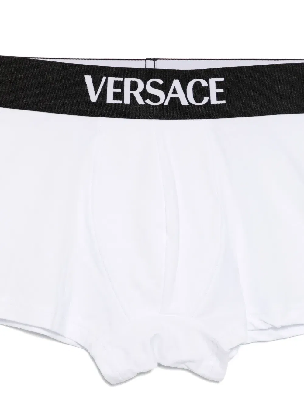 Трусы с логотипом на поясе (комплект из двух штук) VERSACE, белый — фото 3