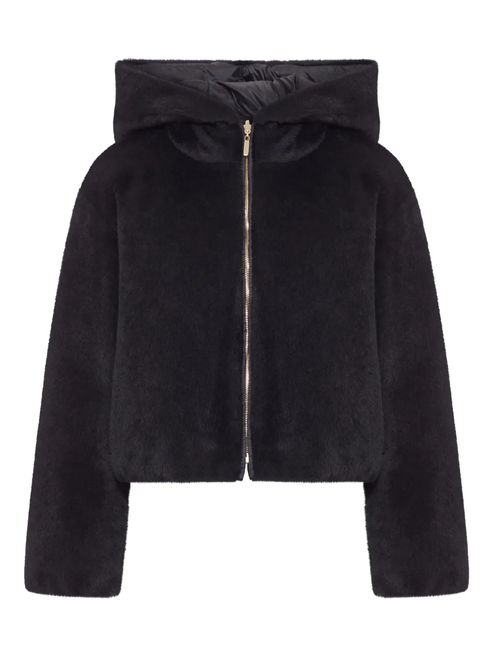 

Куртка с капюшоном на молнии MAX MARA, черный