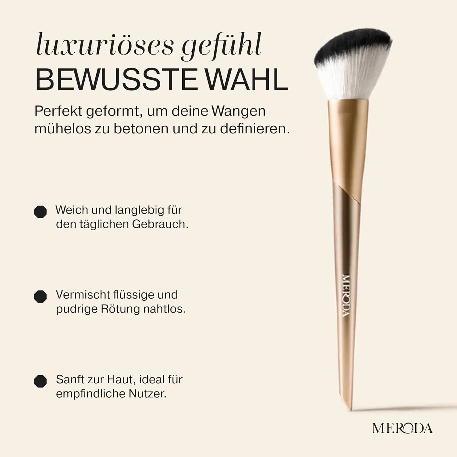 Кисть для румян MERODA Vibrant Cheek Blush Brush Meroda — фото 3