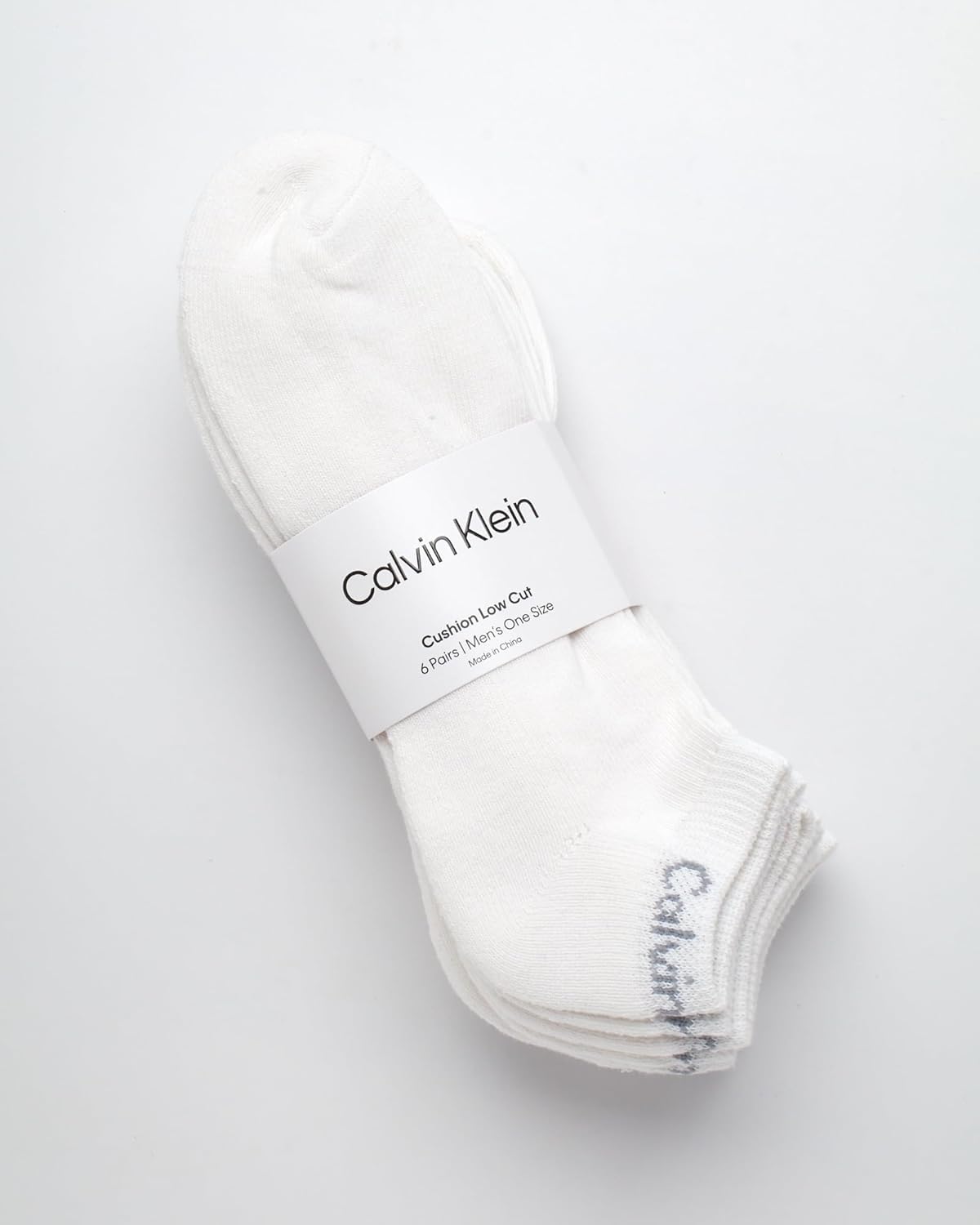 Мужские носки Calvin Klein No Show - 6 пар мягких хлопковых носков с низкой посадкой, мягкие, для мужчин, для занятий спортом и бега, White Ck — фото 2