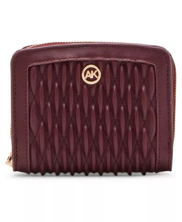 

Annie Klein Стеганый кошелек с застежкой-молнией и сборками Anne Klein, черный