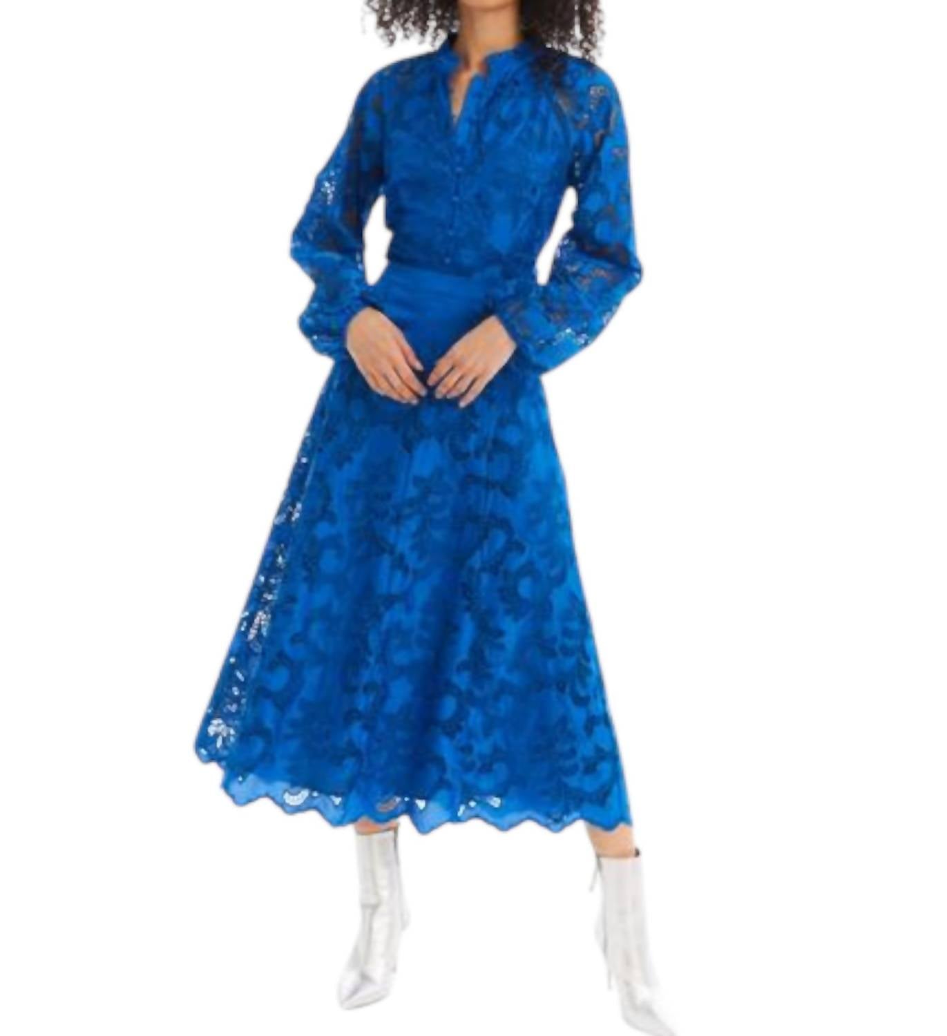 

Блузка Adeline в кобальтовом цвете ALLISON NEW YORK, Cobalt