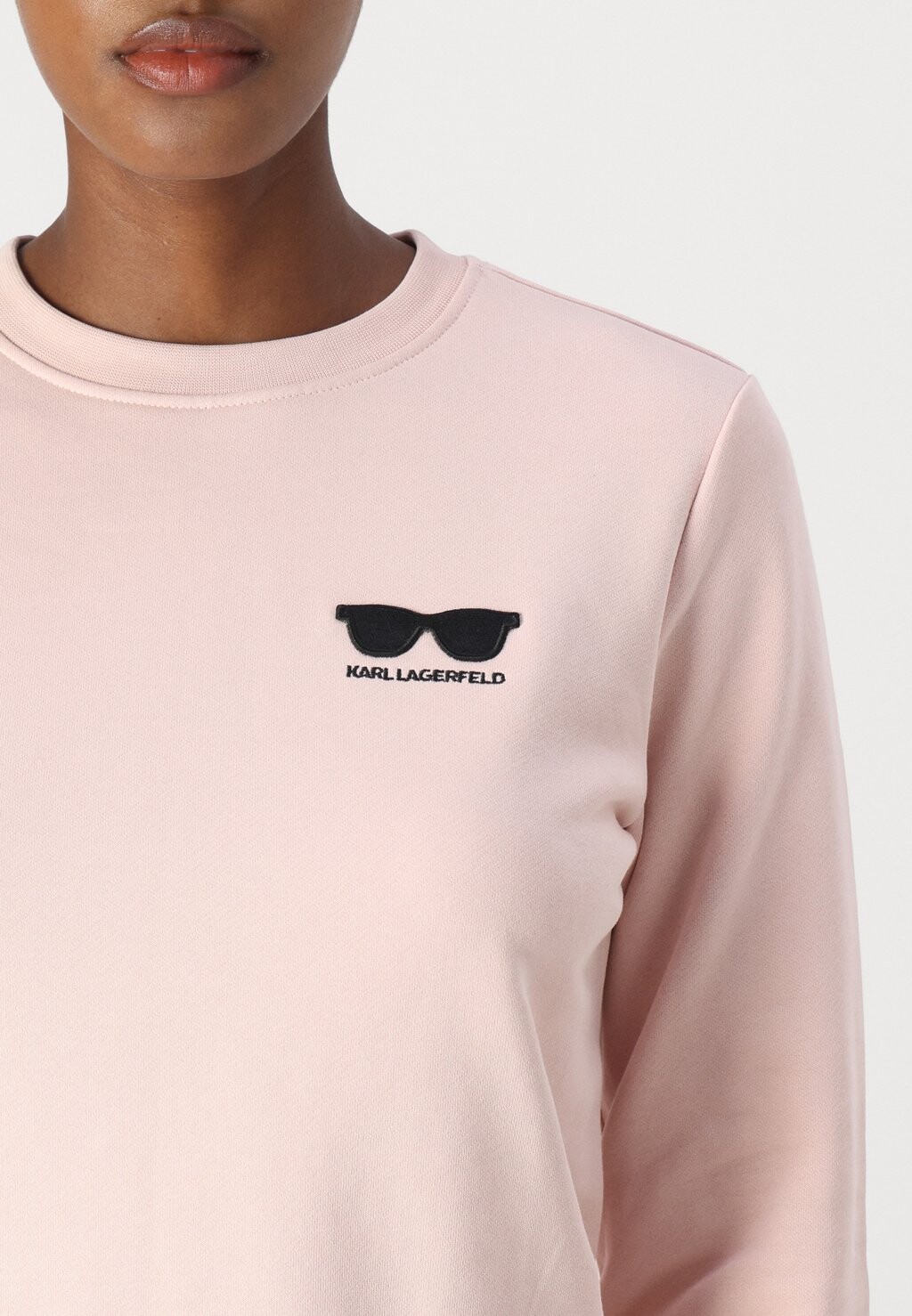 

Толстовка EMBROIDERED SUNGLASSES KARL LAGERFELD, светло-розовый