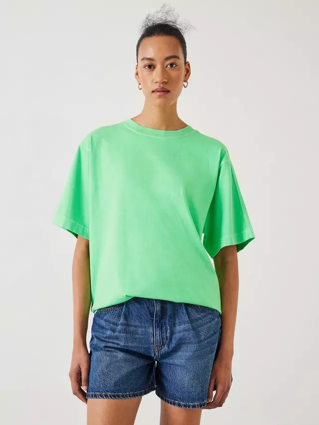 

Футболка HUSH Flo Oversized Cotton, цвет poison/green