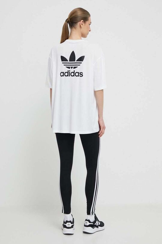 Футболка с изображением трилистника adidas Originals, бежевый — фото 2