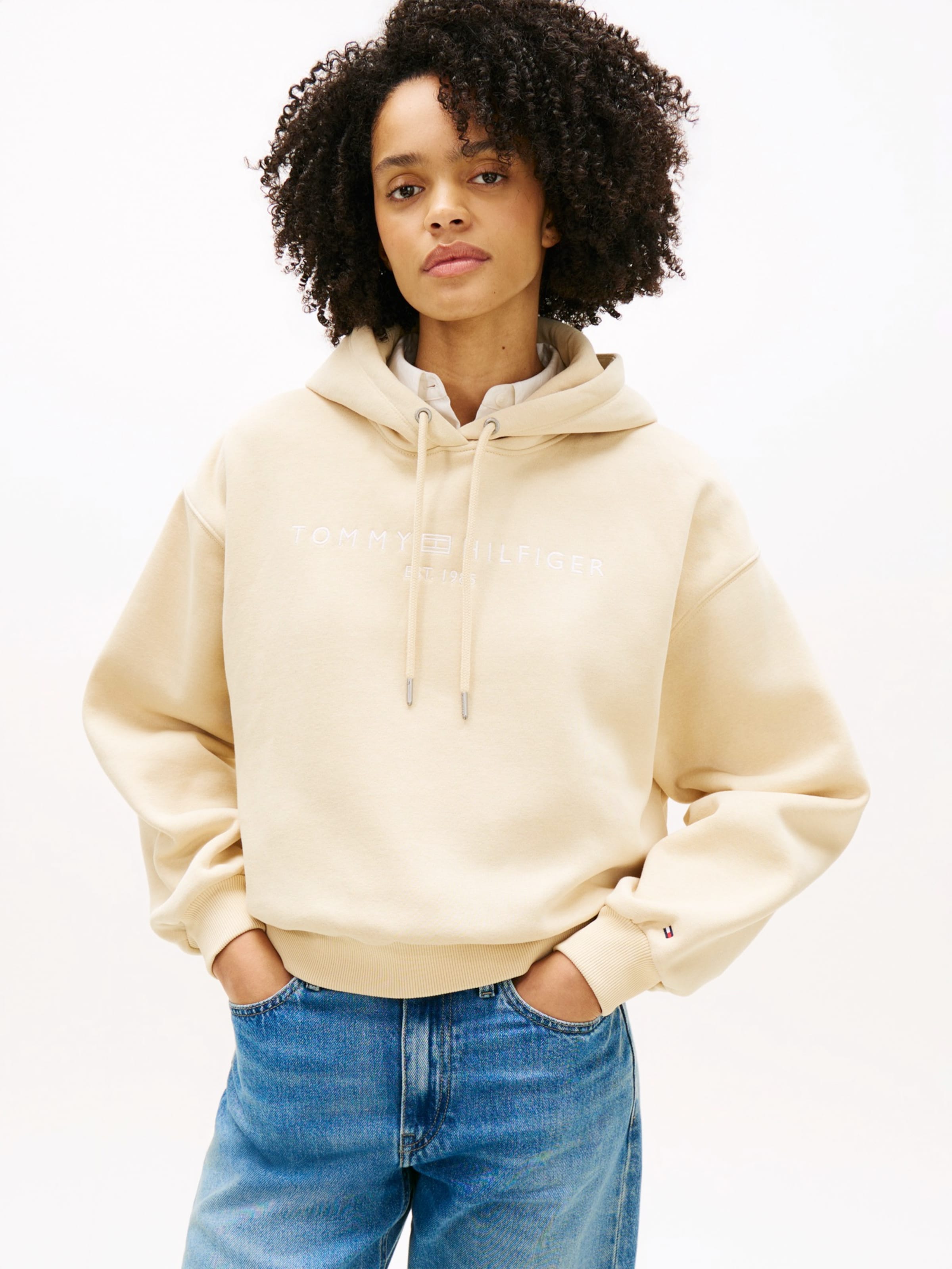 TOMMY HILFIGER Толстовка в цвете шамуа — фото 2