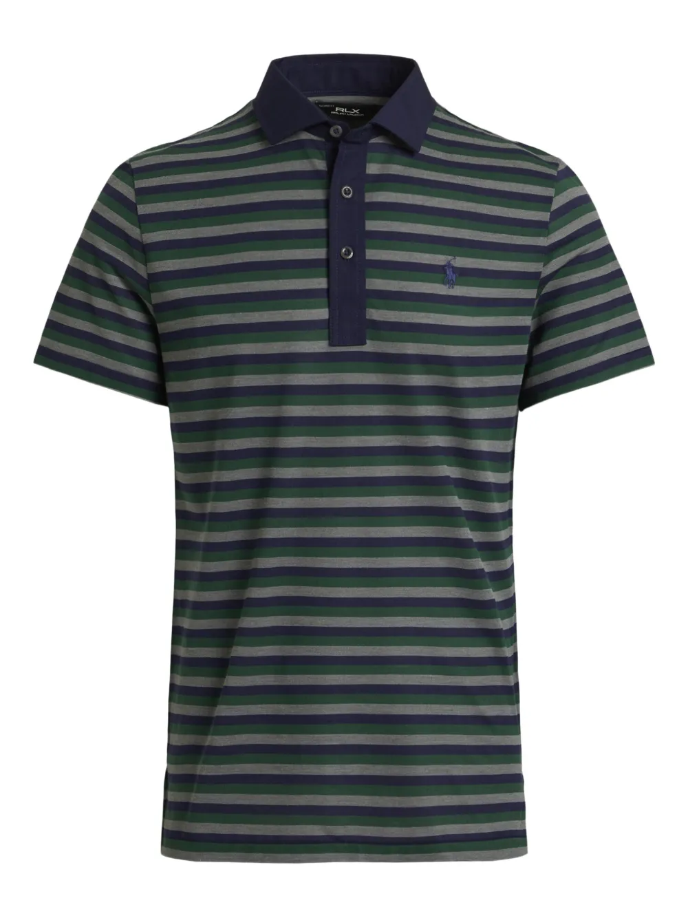 

Поло с полосатым воротником RLX Ralph Lauren, зеленый
