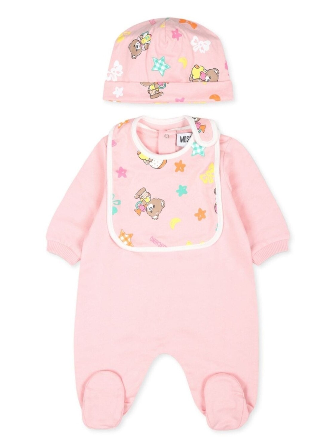 

Moschino Kids комплект из трех комбинезонов с принтом, розовый