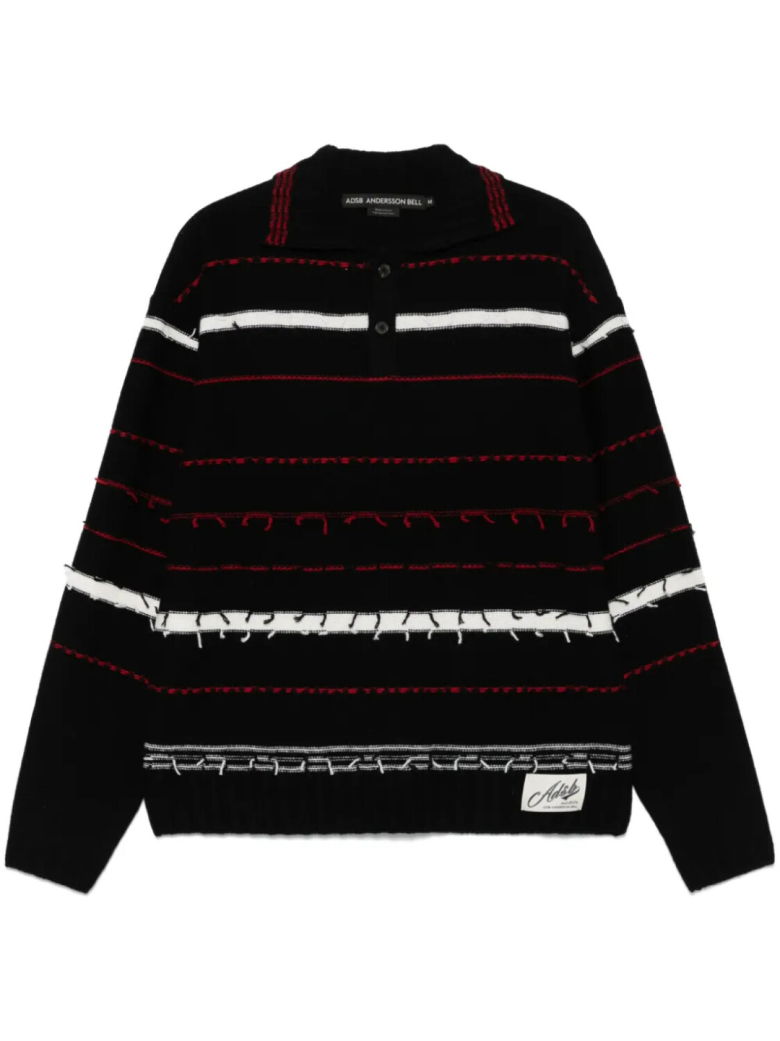 

Футболка-поло Andersson Bell B&W Stripe, черный