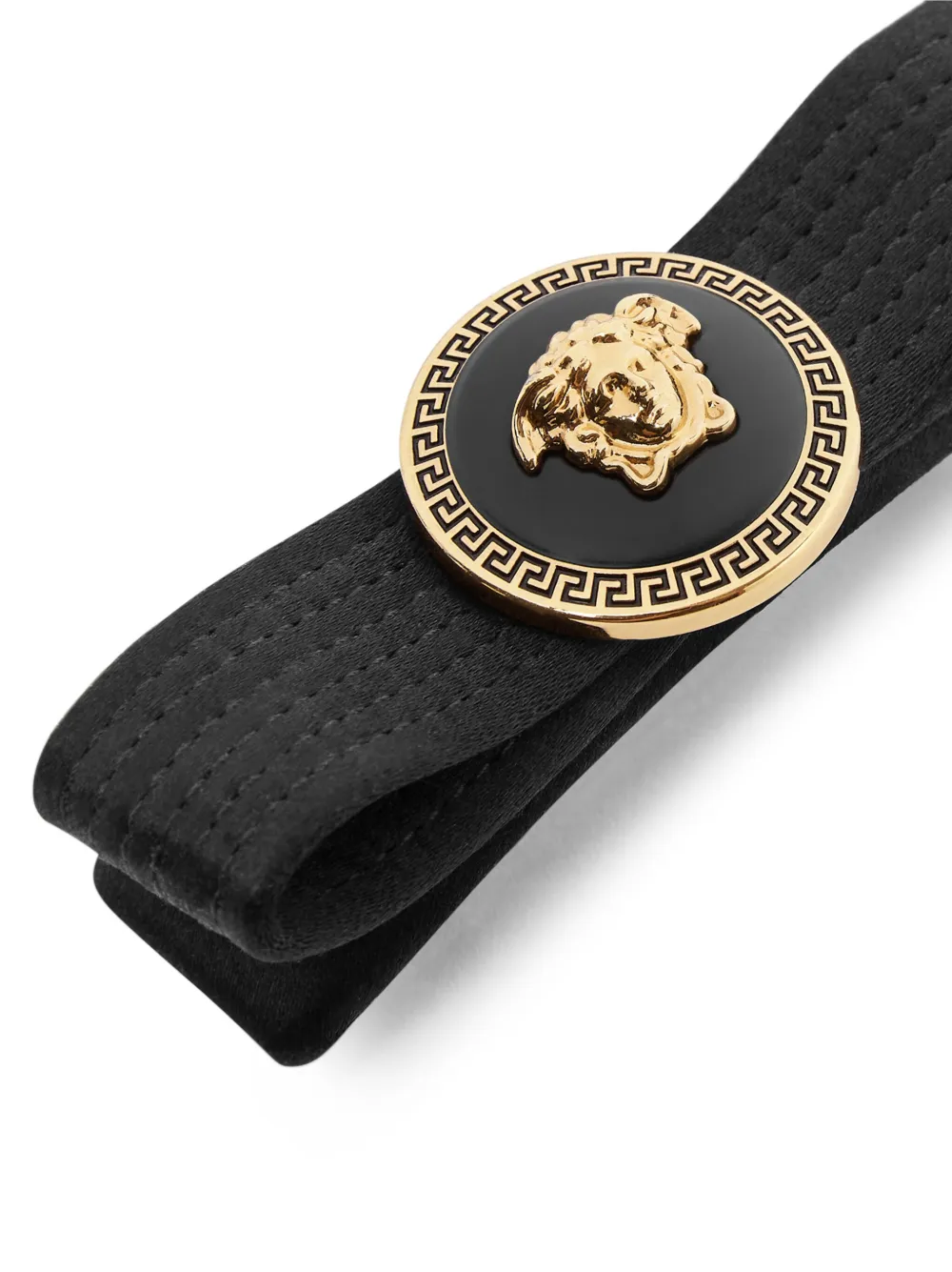 Заколка для волос с декоративной строчкой и декором Medusa Versace, черный — фото 2