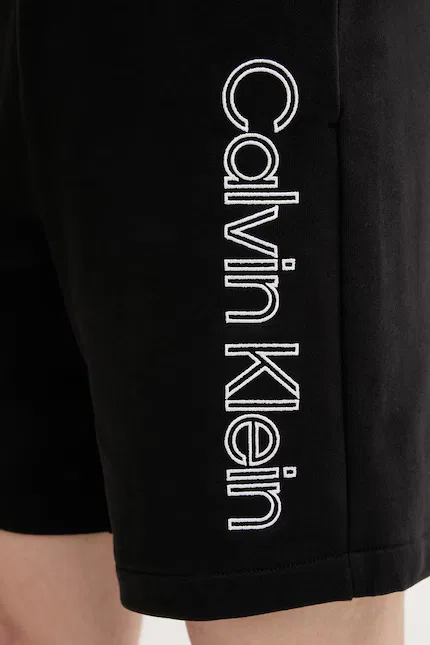 Шорты спортивные хлопковые Calvin Klein, черный — фото 4