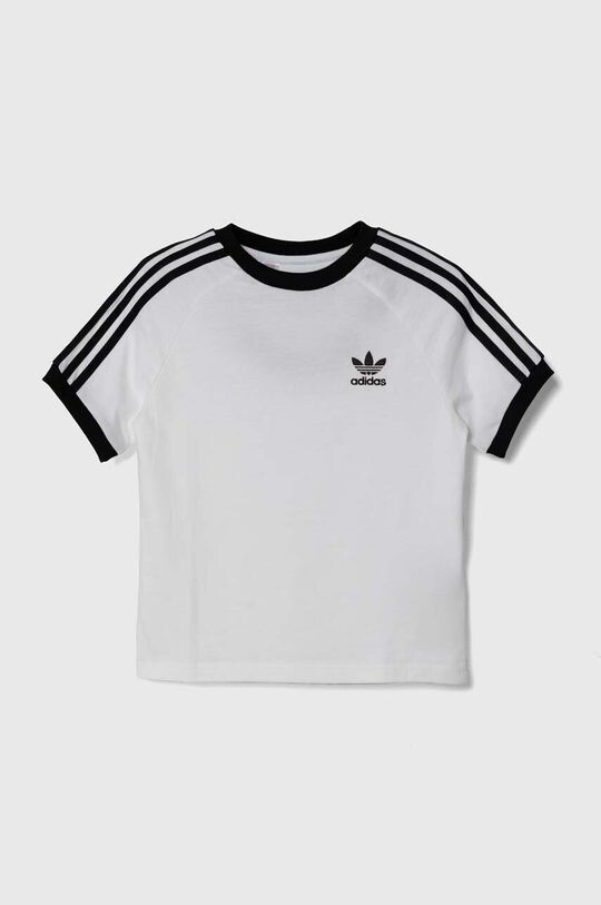 

Детская хлопковая футболка 3stripes Tee adidas Originals, белый