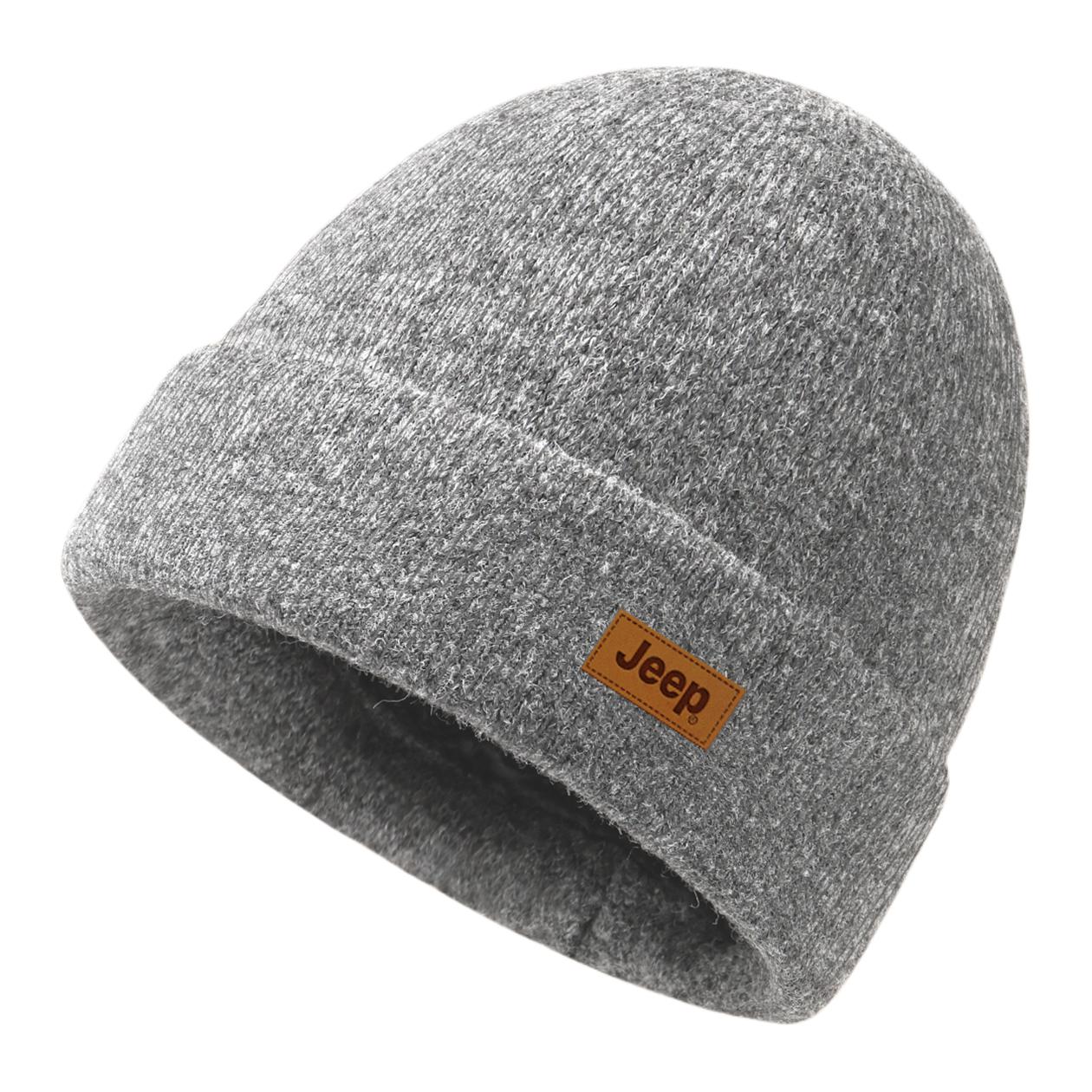 

Классическая коллекция шапок-бини Men's Jeep, [soft and comfortable-fleece-lined thermal]светло-серый