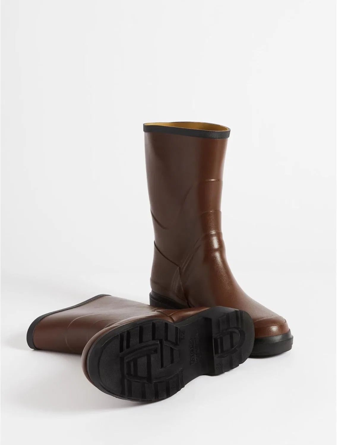 Рабочие резиновые ботинки Aigle унисекс для взрослых из кожи бизона, Brown — фото 4