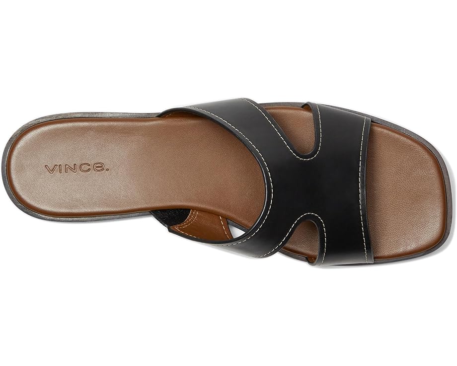 Сандалии Vince Meyers Slide Sandals, цвет Black Leather — фото 2