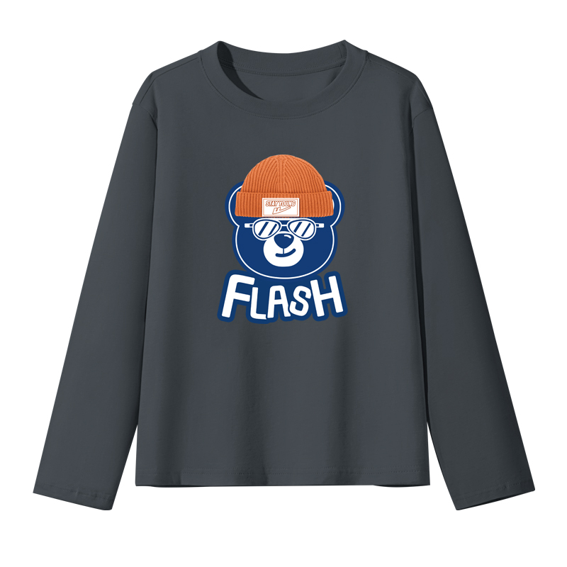 

Футболка для детей Crew Neck Moderate WARRIOR, iron серый/jh синий bear