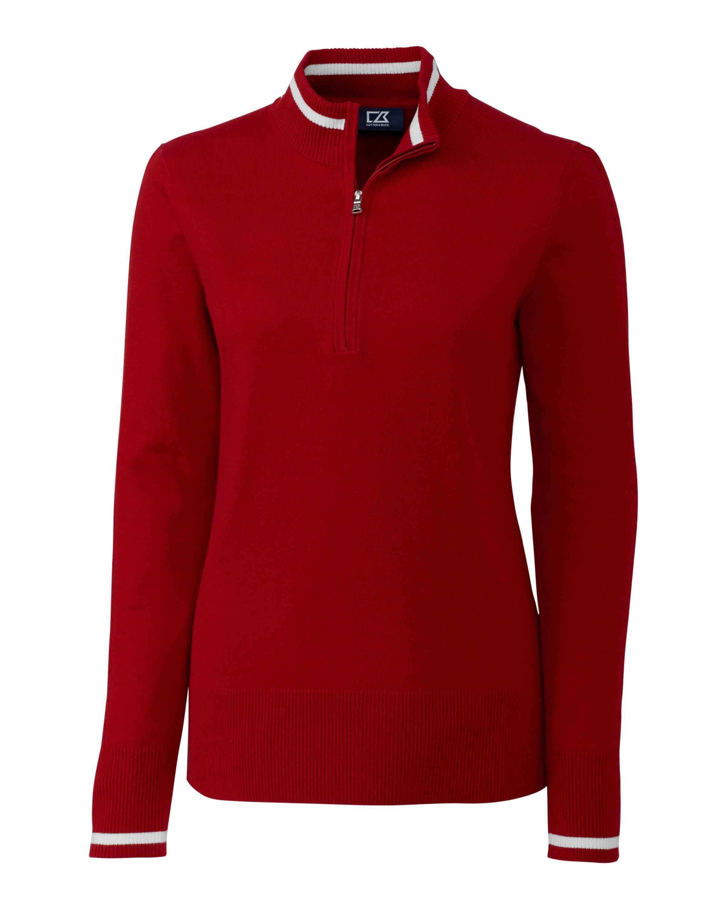

Cutter & Buck Женский свитер Lakemont Tipped Half Zip, цвет cardinal red