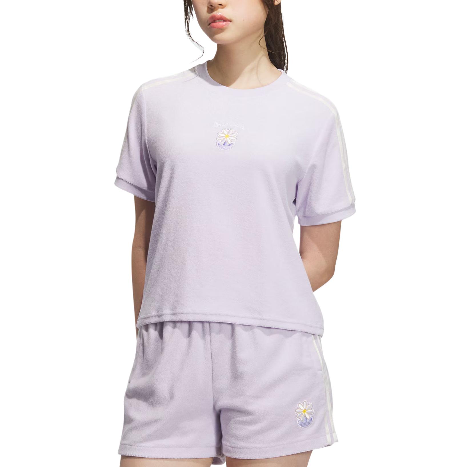 Футболка Regular женская Adidas Originals, светло-фиолетовый — фото 3