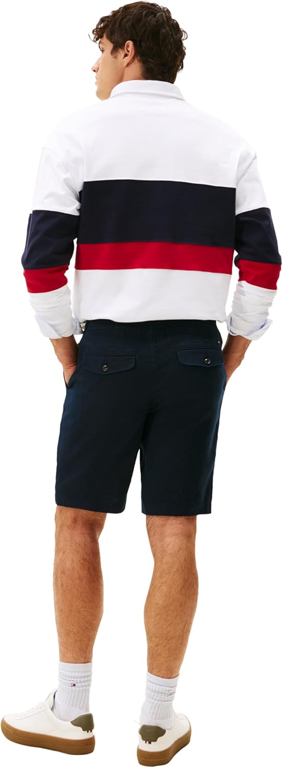 Мужские летние льняные шорты Tommy Hilfiger 10 дюймов свободного кроя, Desert Sky — фото 4
