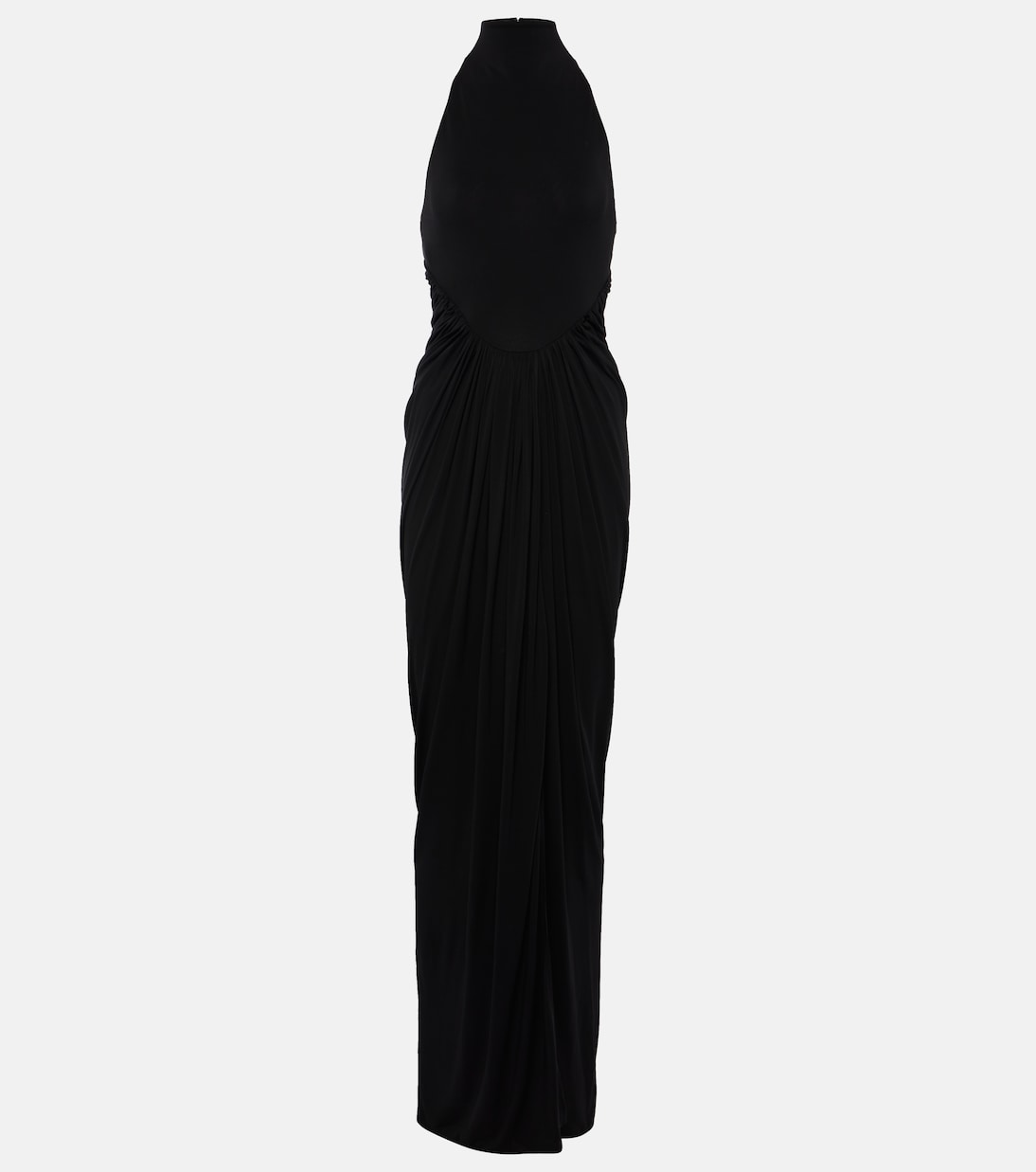 

Платье с драпировкой и вырезом-халтер Alaïa, Noir Alaia