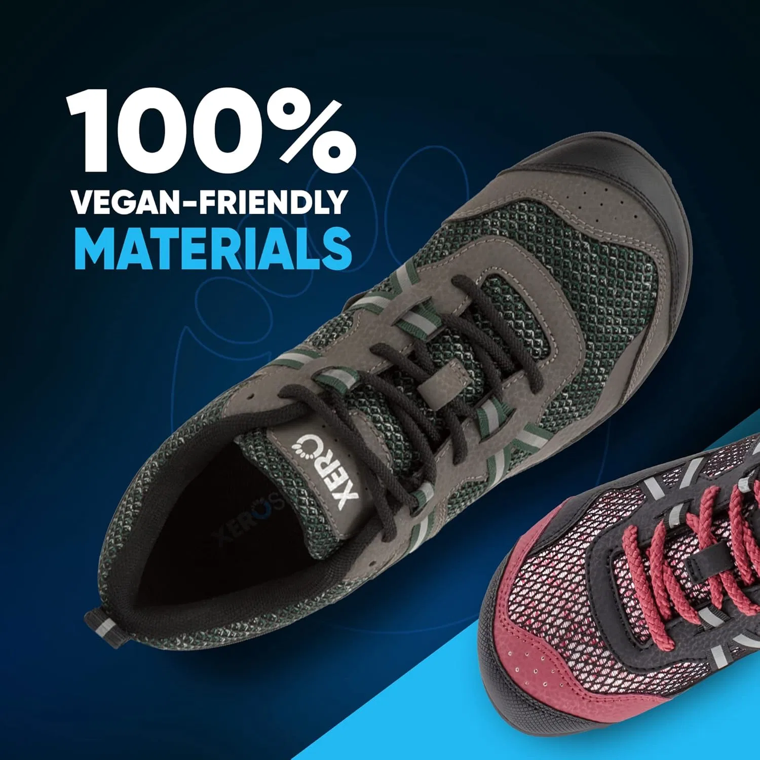 Мужские кроссовки для походов и бега по пересеченной местности Xero Shoes TerraFlex II с нулевым перепадом высоты подошвы, Forest — фото 2