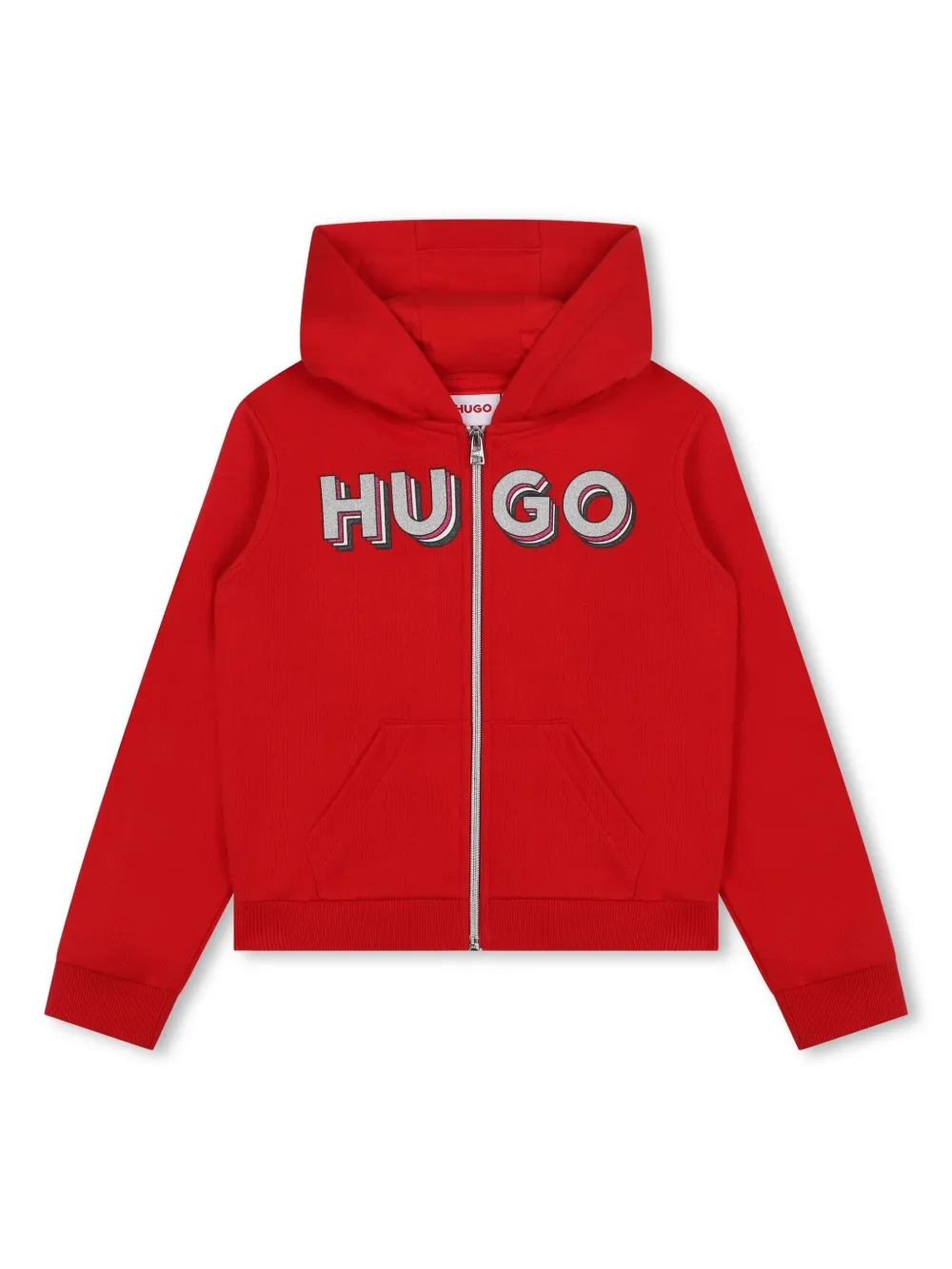 

Кардиган на молнии с логотипом HUGO KIDS, красный
