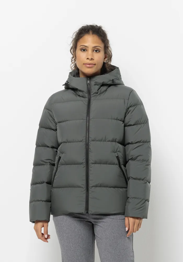 

Пуховик Jack Wolfskin "FROZEN PALACE JACKET W", с капюшоном, зеленый
