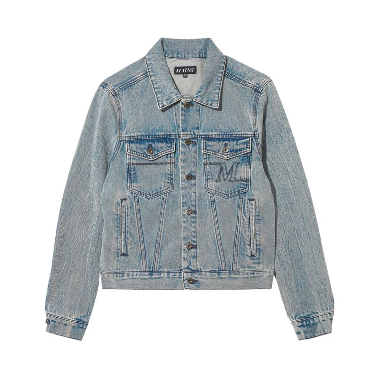 

Куртка MAINS Washed Denim Jacket 'Blue', синий