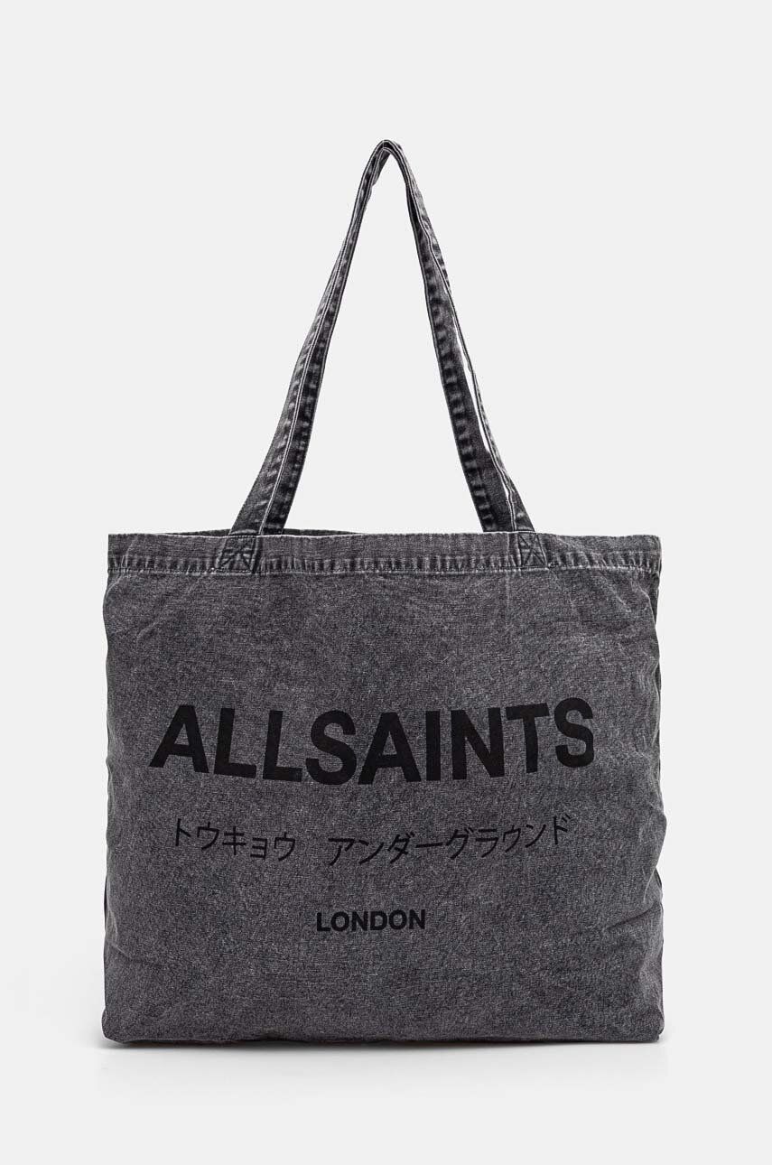 

Сумка AllSaints из хлопка, черный