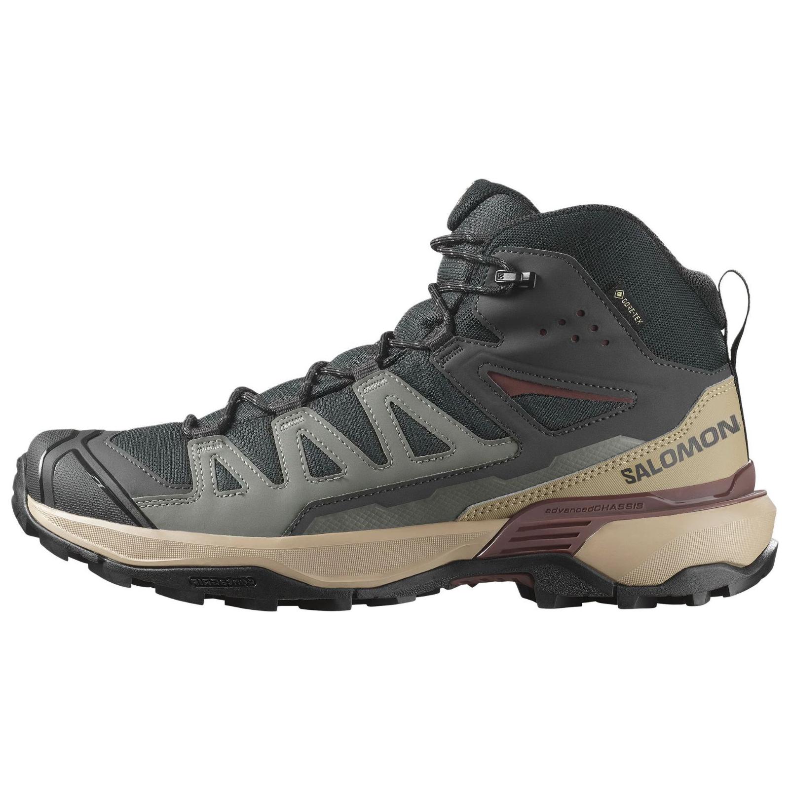 

SALOMON Мужские противоскользящие износостойкие полувысокие горные ботинки X ULTRA 360 оливково-зеленого цвета, цвет Olive Green