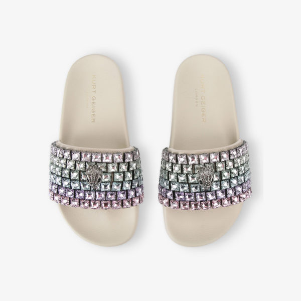 Сабо Kurt Geiger London Meena eagle с кристаллами, мультиколор — фото 2