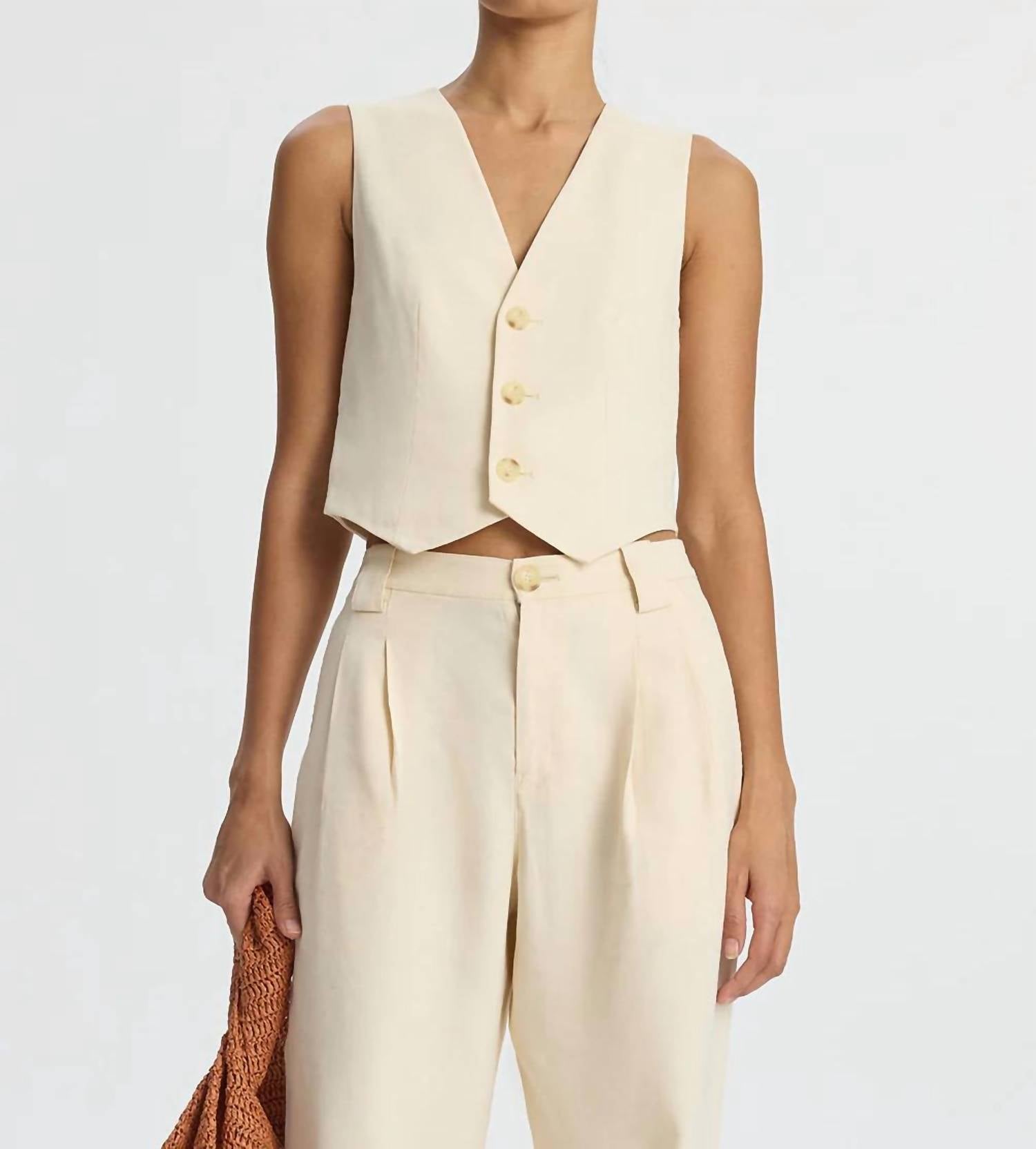 

Жилет Maxwell Stretch Linen Vest In Bone A.L.C.